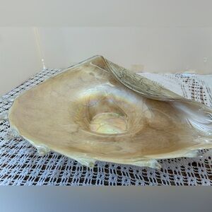 Iridescent Butterscotch Cream Decorative Glass Bowl